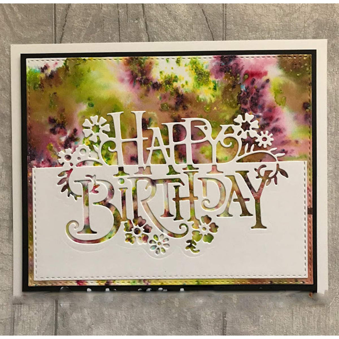 Cut-Out Mold Happy Birthday Metal Template Cutter for Scrapbooking Card Album Paper Card Crafts DIY Decoration