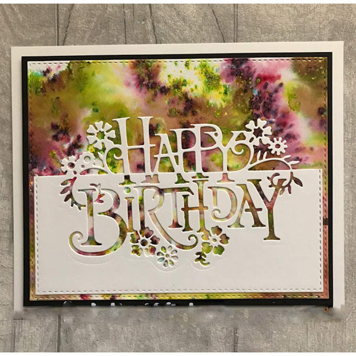 Cut-Out Mold Happy Birthday Metal Template Cutter for Scrapbooking Card Album Paper Card Crafts DIY Decoration