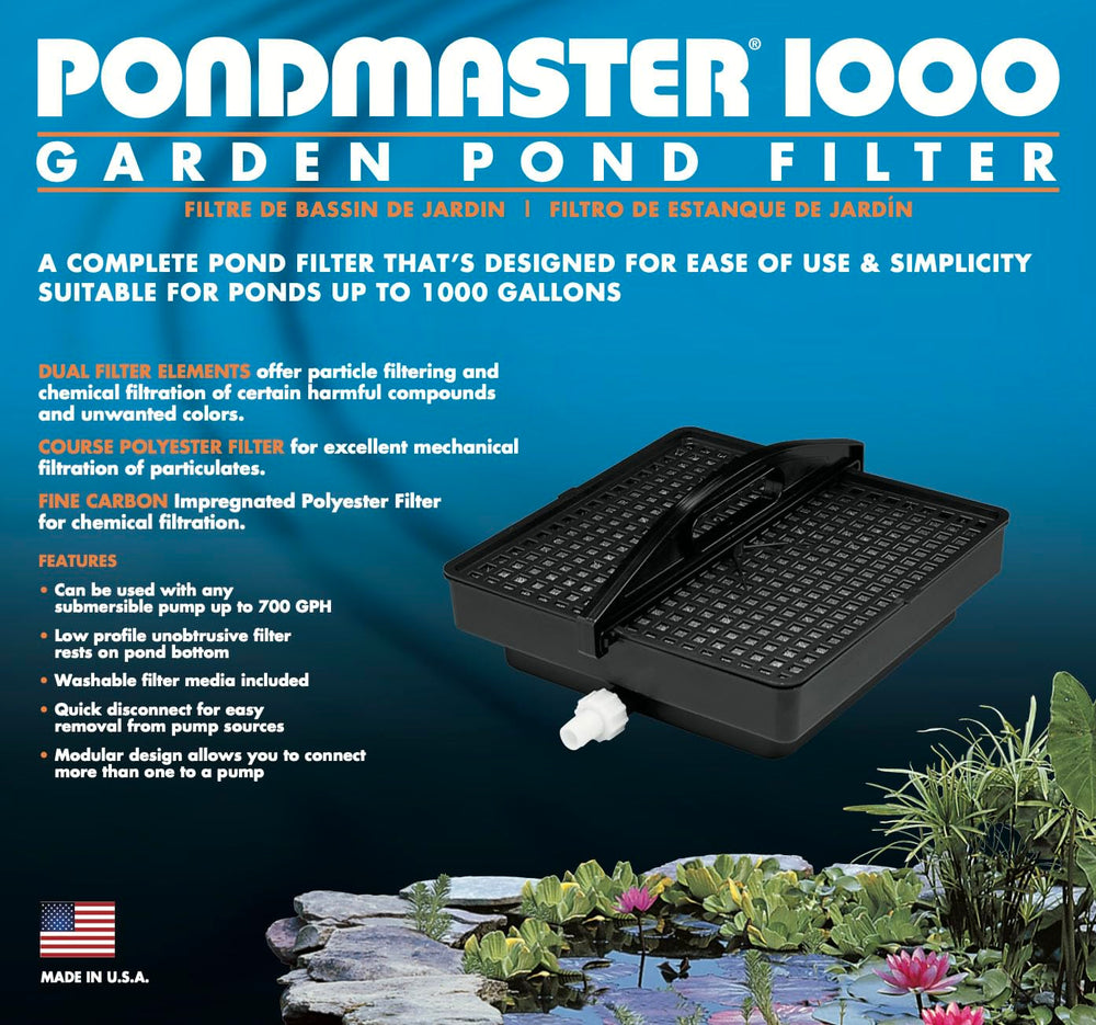 Manufacturing, Inc., Pondmaster 1000 Garden Pond Filter, 02211