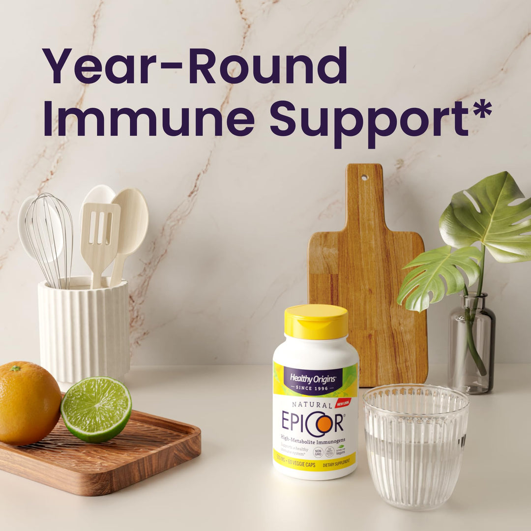 EpiCor 500 mg (Immune Support, Non-GMO, Gluten Free), 30 Veggie Capsules