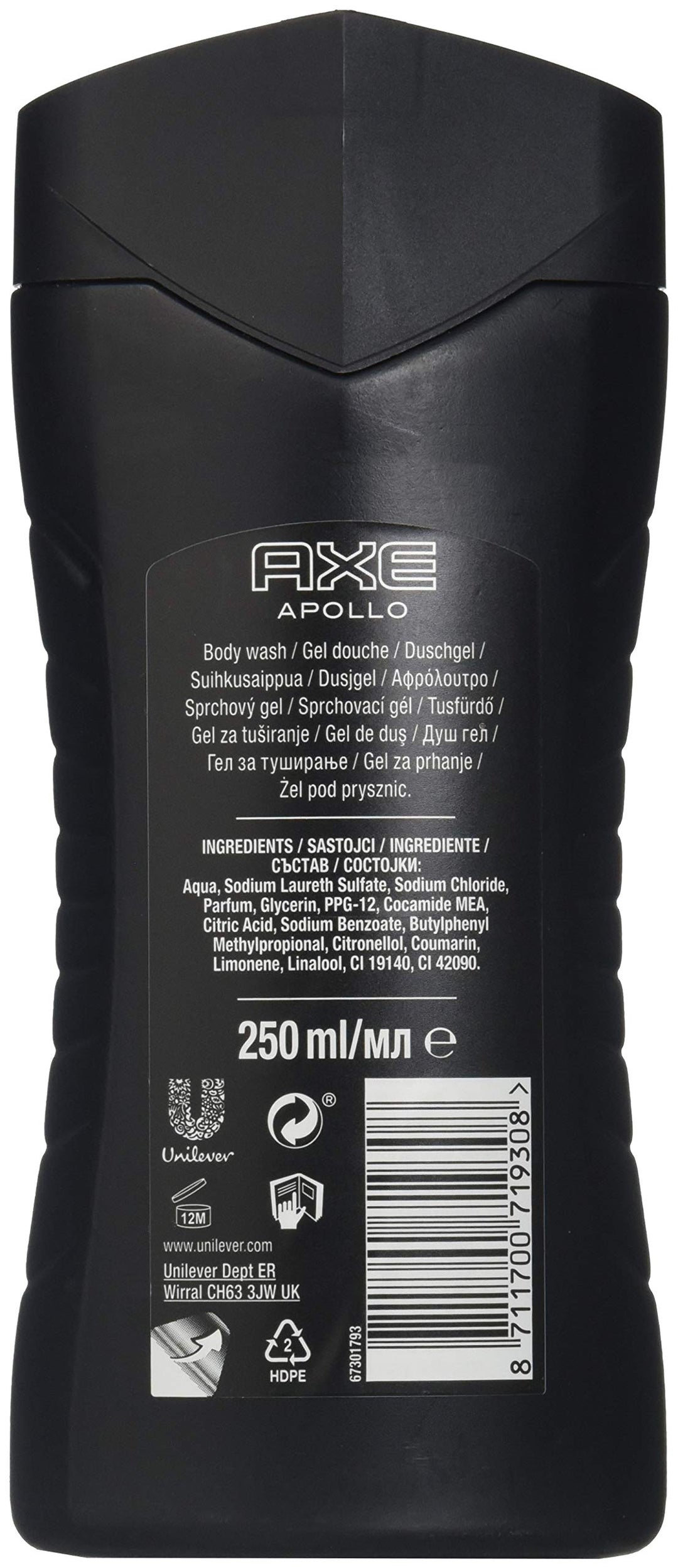 Axe Shower Gel APOLLO 250ML 1 Count