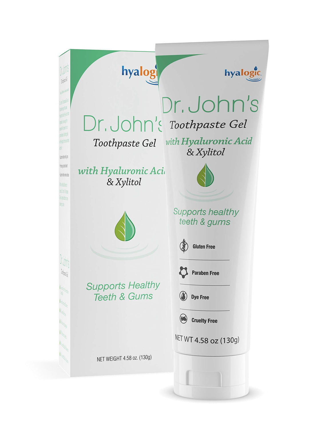 Dr. John's Toothpaste Gel - Hyaluronic Acid and Xylitol - 4.58 Ounces
