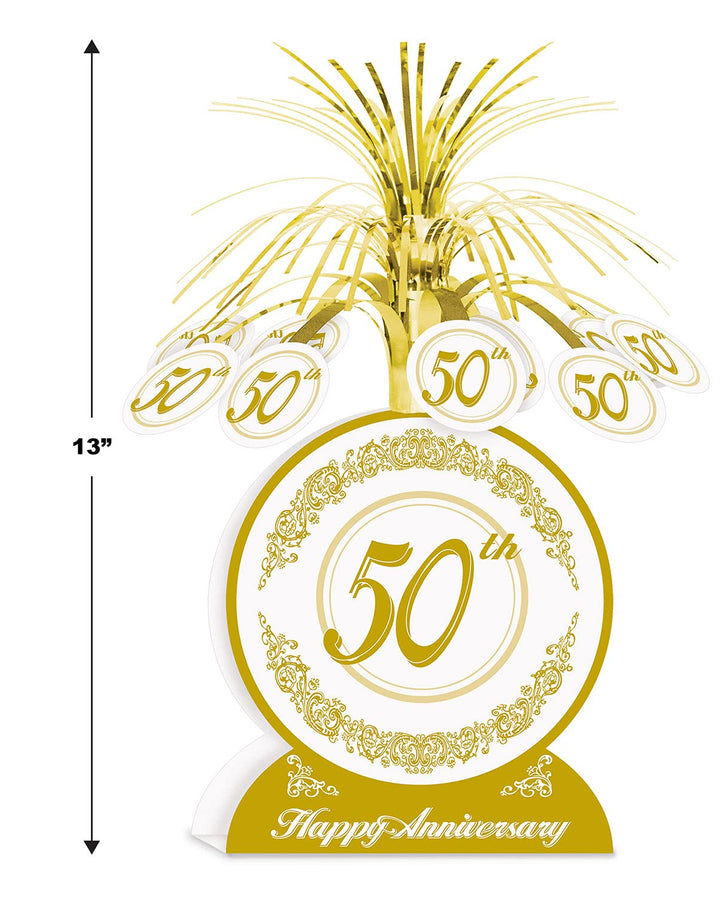 50th Anniversary Centerpiece Party Accessory (1 count) (1/Pkg)