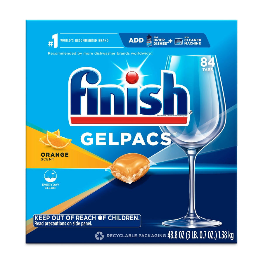 All in 1 Gelpacs Orange, Dishwasher Detergent Tablets 84 count