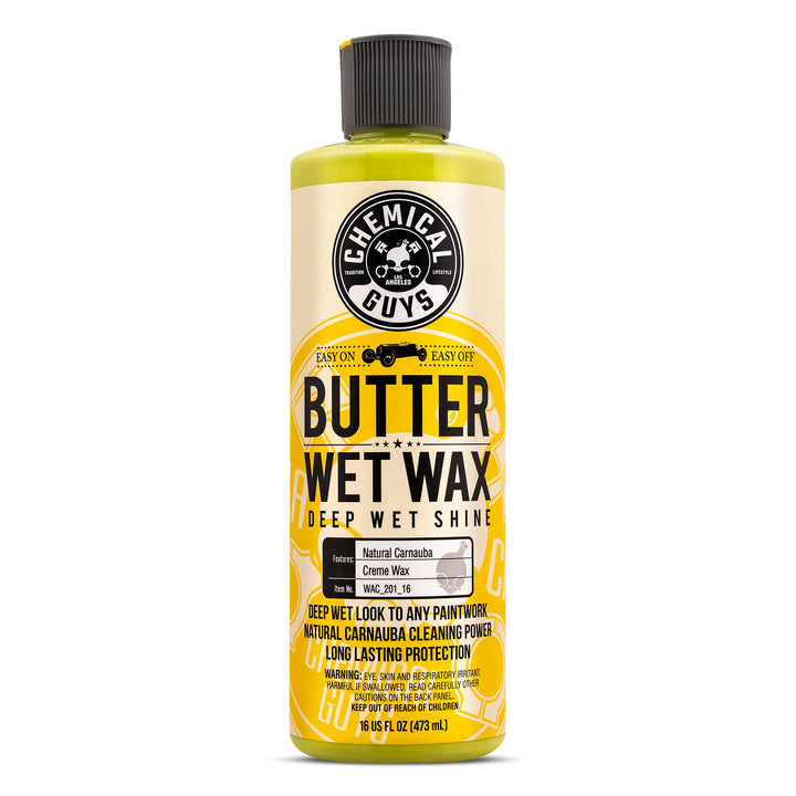WAC_201_16 Butter Wet Wax, Deep Wet Shine for Cars, Trucks, SUVs, RVs & More, 16 fl oz, Banana Scent