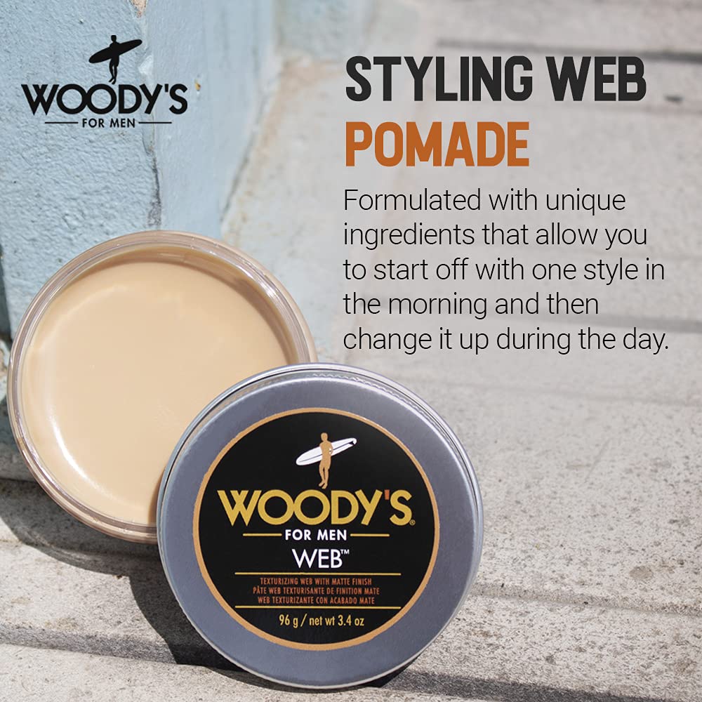 Web with Matte Finish Pomade for Men, 3.4 Ounce