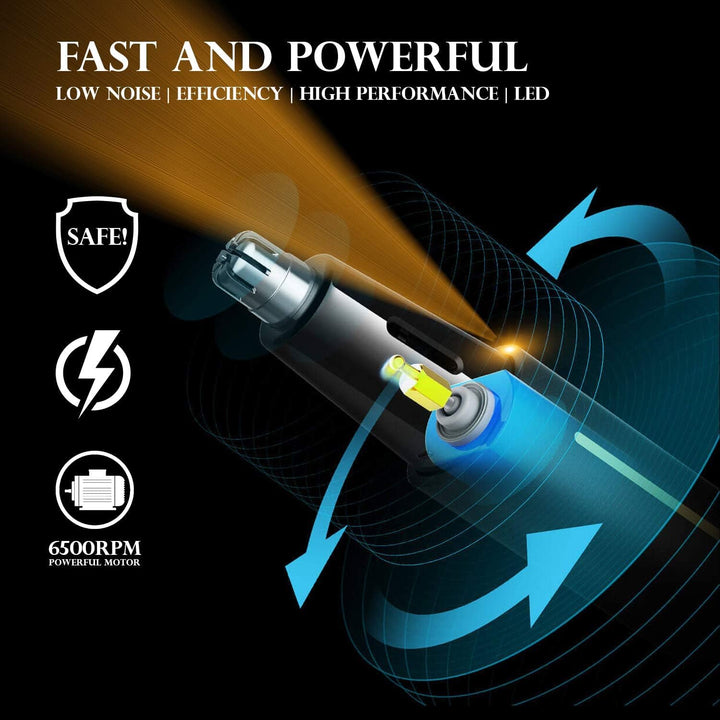 Ear and Nose Hair Trimmer for Men and Women Professional USB Rechargeable Nose Trimmer Nose Clippers Eyebrow Facial Hair Trimmer Body Grooming Kit IPX7 Waterproof Dual Edge Blades