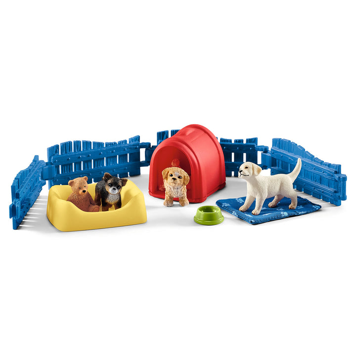 Farm World Puppy Pen 13-piece Educational Playset for Kids Ages 3-8