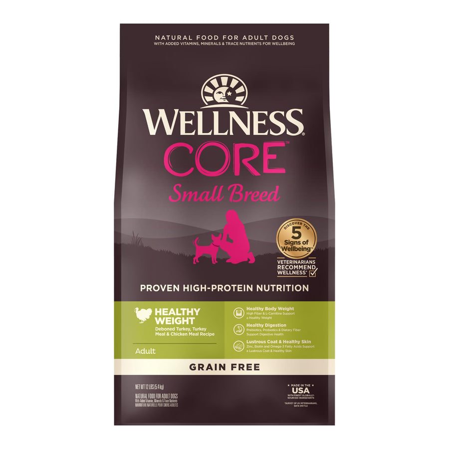 CORE Grain-Free High-Protein Small Breed Dry Dog Food, Natural Ingredients, Made in USA with Real Meat (Adult, Healthy Weight, 12-Pound Bag)