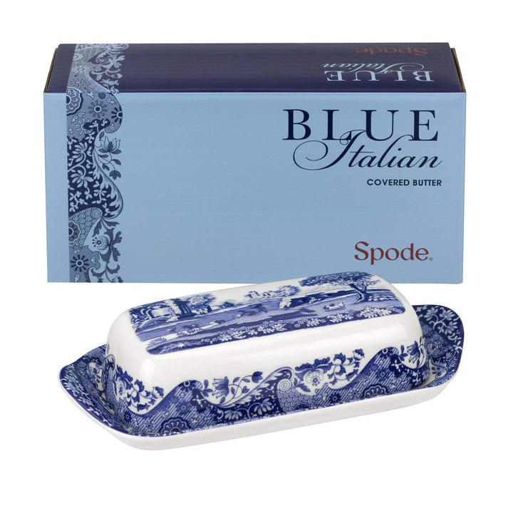 Spode Blue Italian Covered Butter Dish…