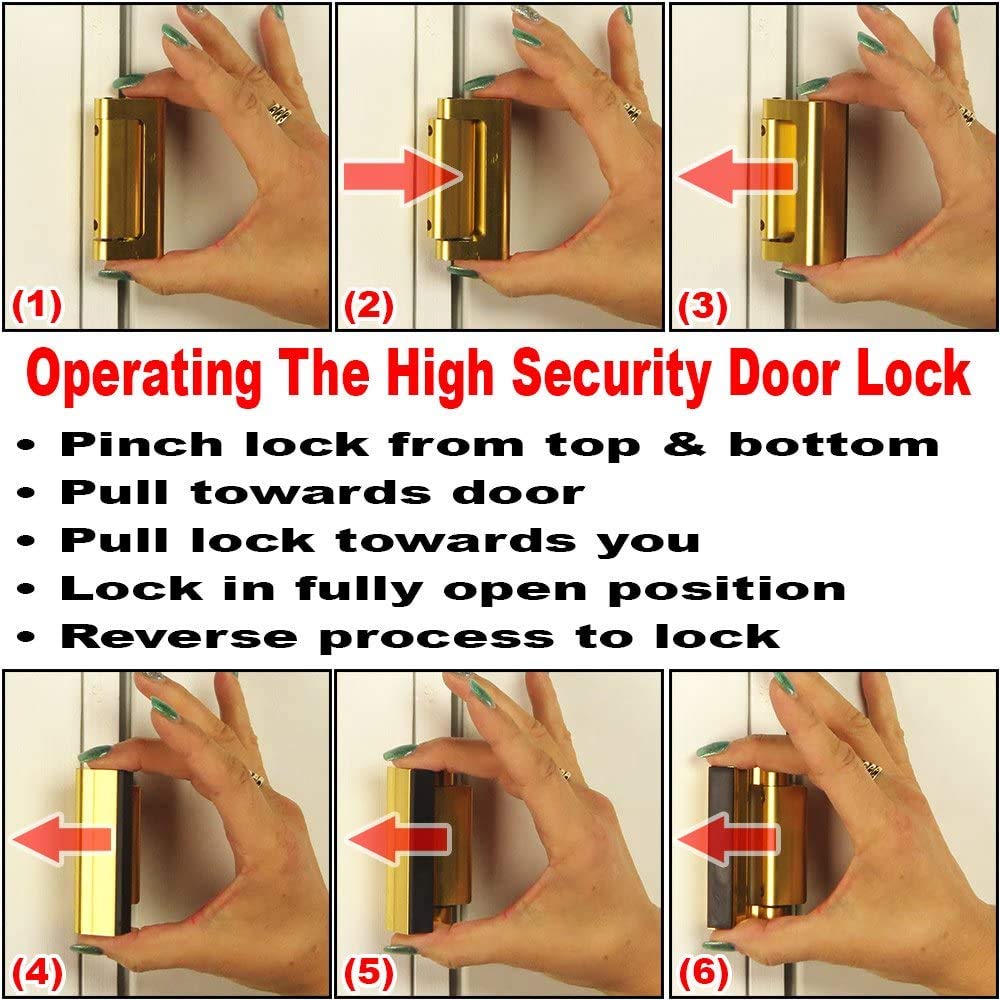 Prime-Line U 10827 Door Reinforcement Lock – Add Extra, High Security to your Home and Prevent Unauthorized Entry – 3 In. Stop, Aluminum Construction, Satin Nickel (Single Pack)