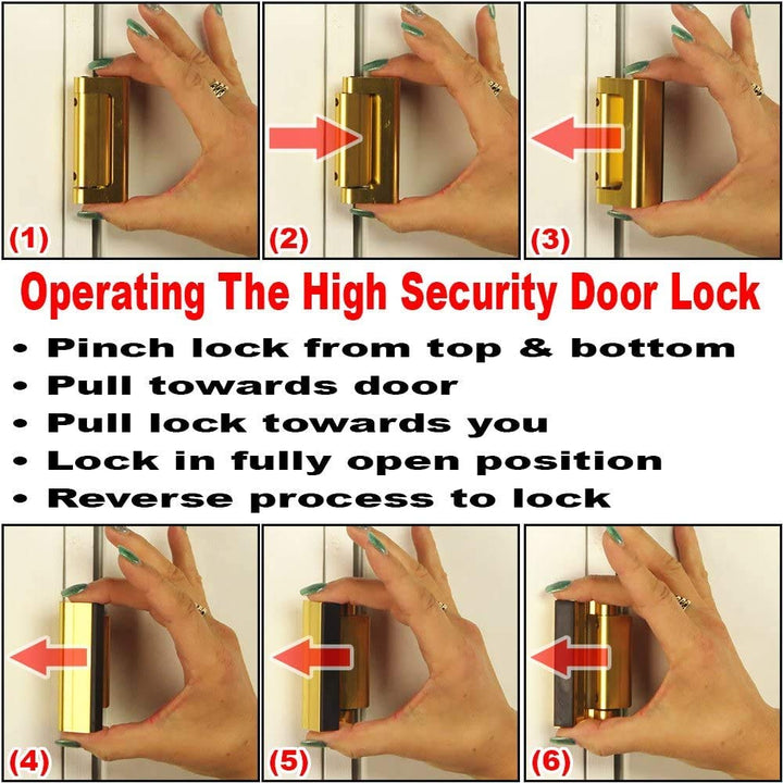 Prime-Line U 10827 Door Reinforcement Lock – Add Extra, High Security to your Home and Prevent Unauthorized Entry – 3 In. Stop, Aluminum Construction, Satin Nickel (Single Pack)