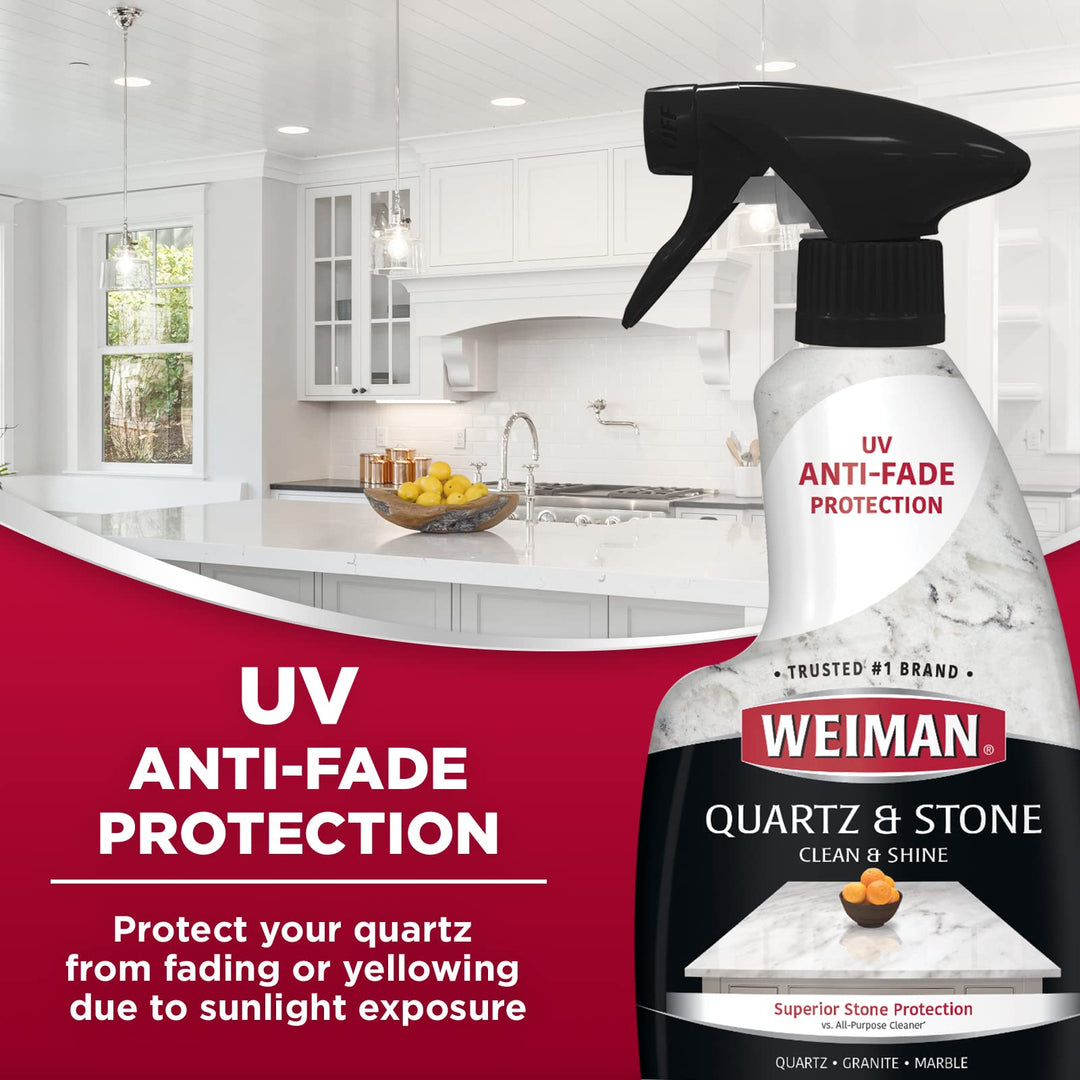 Quartz Countertop Cleaner and Polish - Clean & Shine Your Quartz Countertops Islands and Stone Surfaces with UV Protection