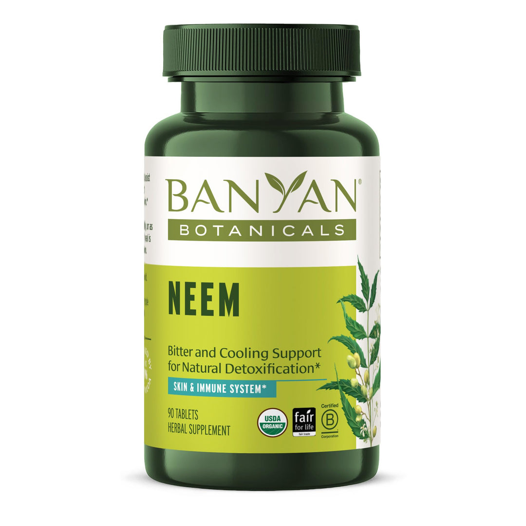 Neem Tablets – Organic Neem Leaf (Azadirachta Indica) – Supports Natural Detoxification, Healthy Skin, and Immune Health* – 90 Tablets – Non-GMO Sustainably Sourced Vegan
