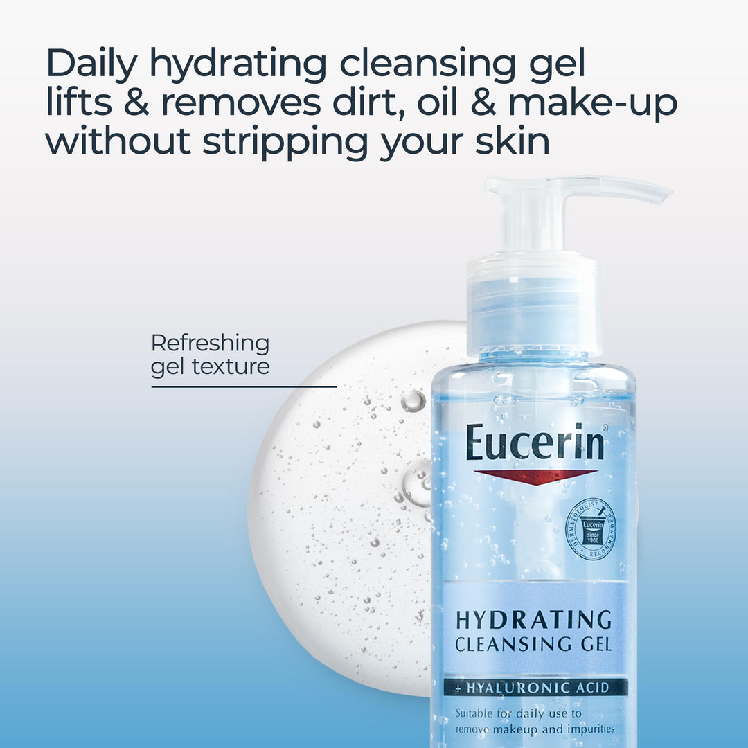 Hydrating Cleansing Gel, Daily Facial Cleanser Formulated with Hyaluronic Acid, 6.8 Fl Oz