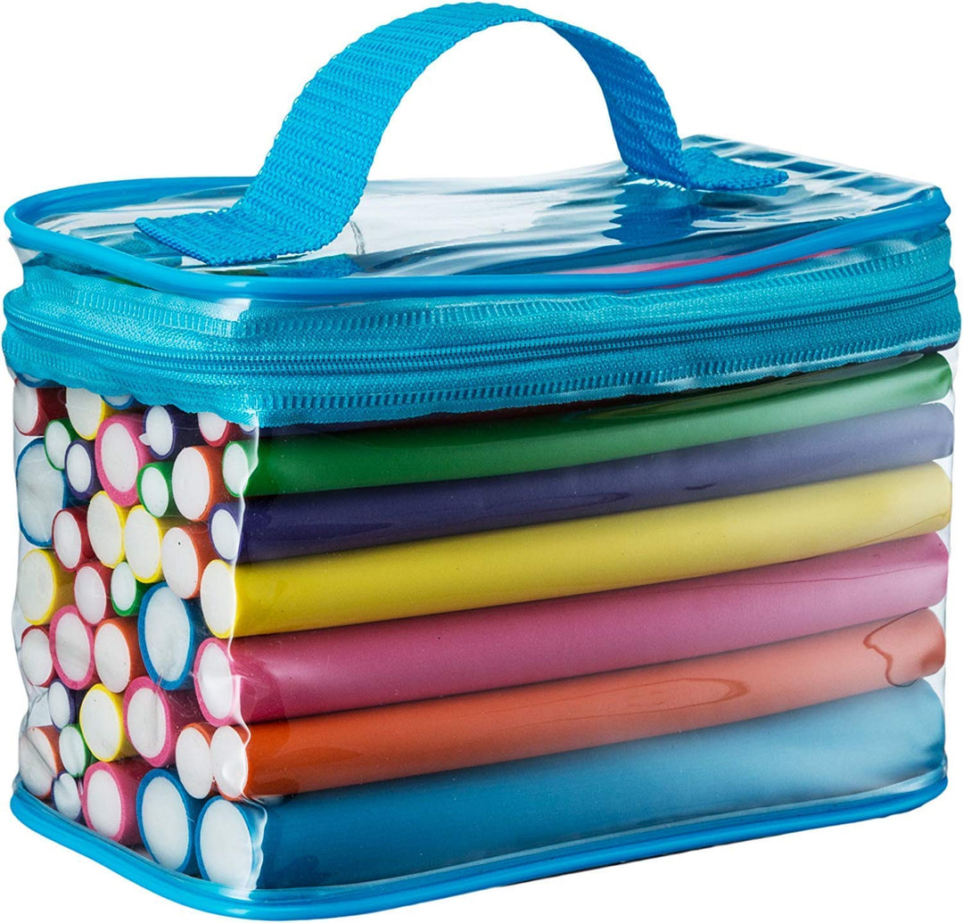 Salon Heatless Flexible Hair Rollers Curlers 42-pack 7 Soft Foam Flexi Twist Curling Rods for Short Long Hair