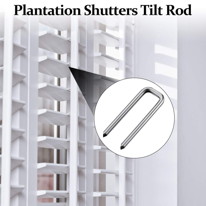 160 Pcs Plantation Shutter Repair Kit Fasteners Louvers Staples Window Hardware Kit Blind Tilt Rod Operable Plantation Silver Metal Louver Staples Tools Repair(1.5 x 0.5 Cm/ 0.6 x 0.19 Inch)