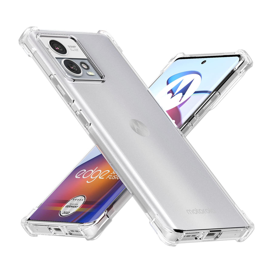 for Motorola Edge 30 Fusion Case, Crystal Clear Scratch Resistant Reinforced Corners TPU Rubber Soft Skin Silicone Protective Cover for Motorola Edge 30 Fusion 2022