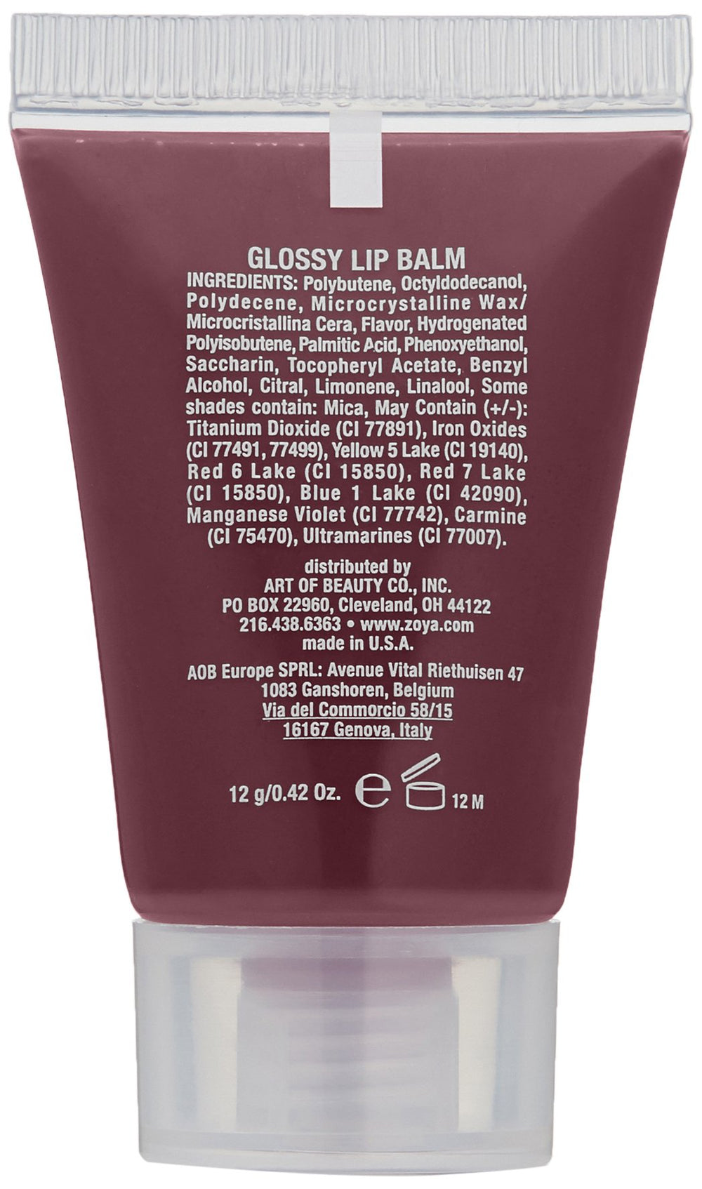 ZOYA Lip Gloss, Visa, 0.42 oz.