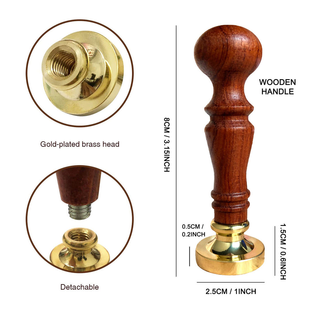 Wax Seal Stamp Letter A Classic Wooden Alphabet Initial Sealing Stamp with Wooden Handle for Cards Envelopes, Wine Packages,Wedding Envelopes Invitation Decoration(Letter K