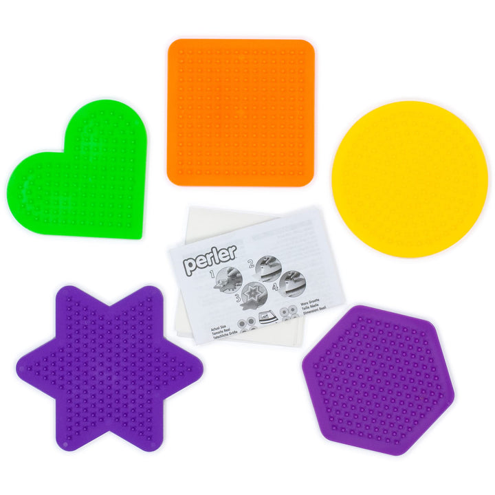 Beads Small Fun Shaped Pegboards-5 Count ( Packaging May Vary )