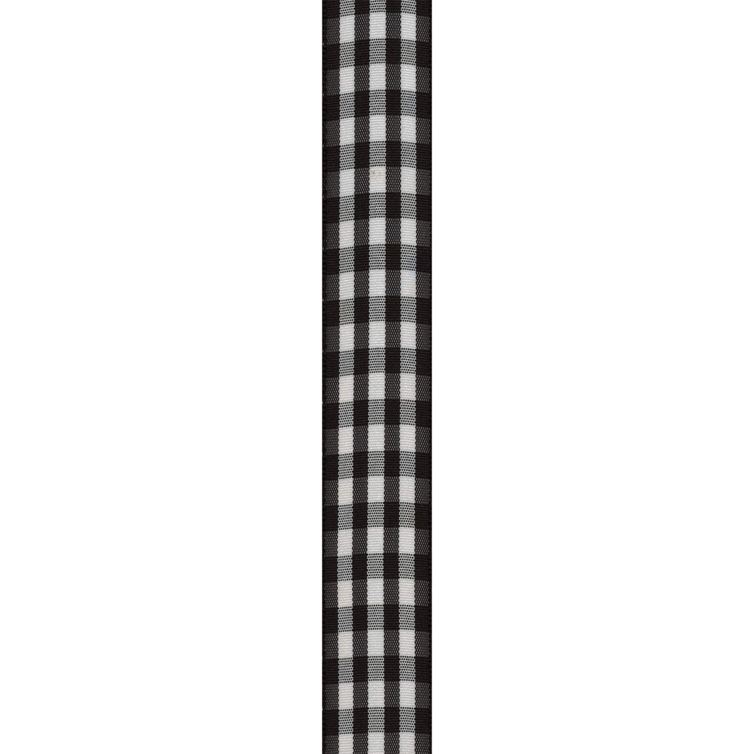 Offray Taffeta Gingham Check Craft Ribbon, 7/8-Inch x 9-Feet, Black