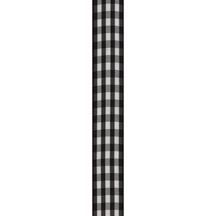 Offray Taffeta Gingham Check Craft Ribbon, 7/8-Inch x 9-Feet, Black
