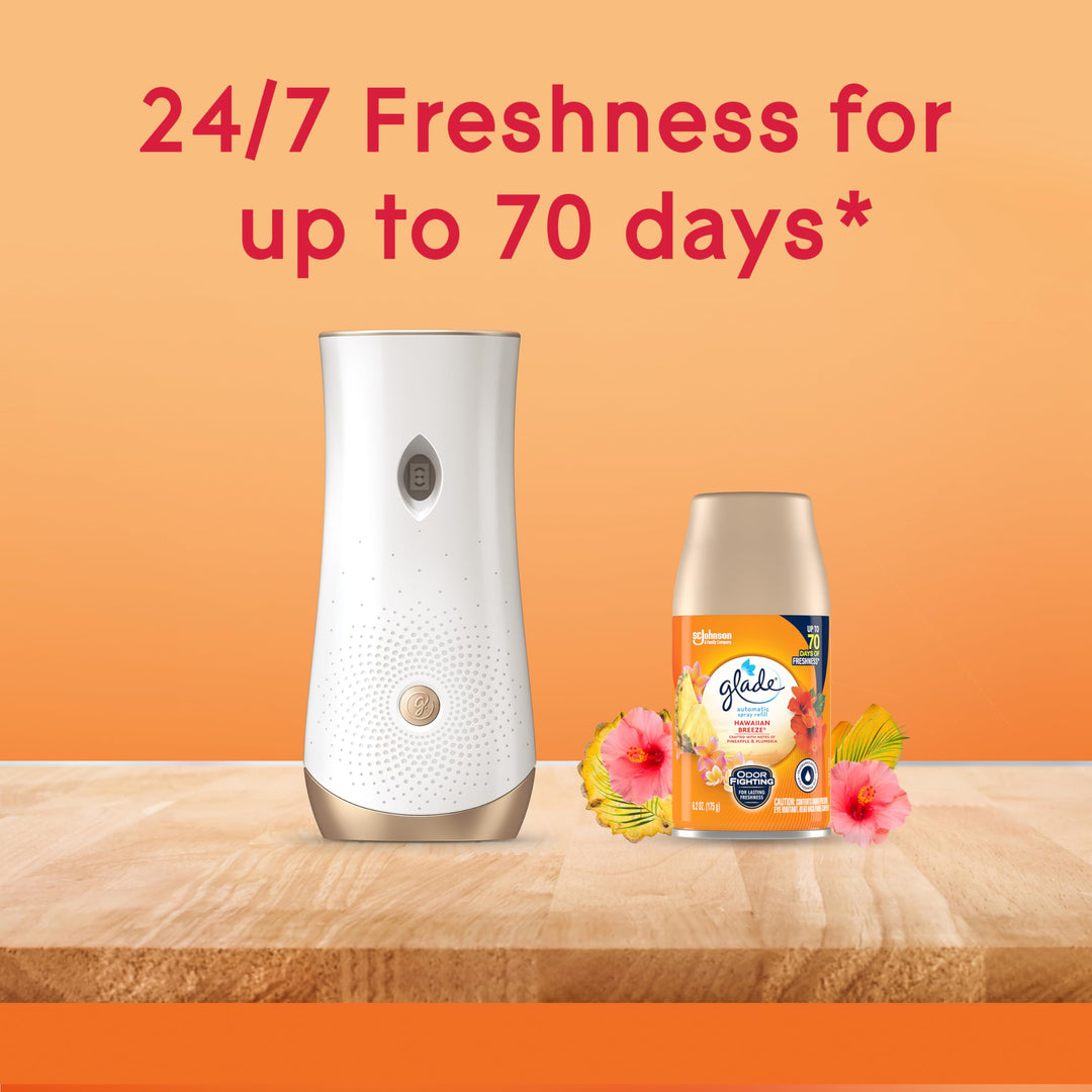 Automatic Spray Refill, Air Freshener for Home and Bathroom, Hawaiian Breeze, 6.2 Oz, 2 Count