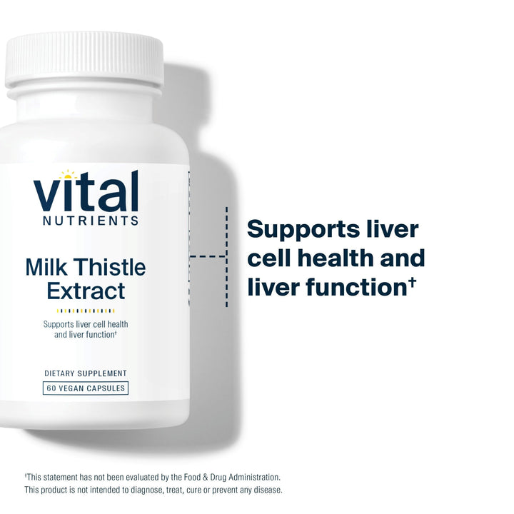Milk Thistle Extract 250mg | Vegan Milk Thistle Supplement for Liver Function & Detox | Antioxidant Support for Glutathione Production | Gluten, Dairy, Soy Free | Non-GMO | 60 Capsules