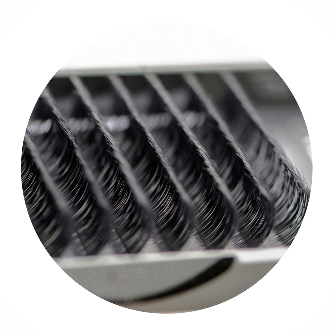12MM : Eyelash Extensions 0.25mm Thickness B Curl Length 12mm Silk Mink Fake Eye Lashes In One Tray