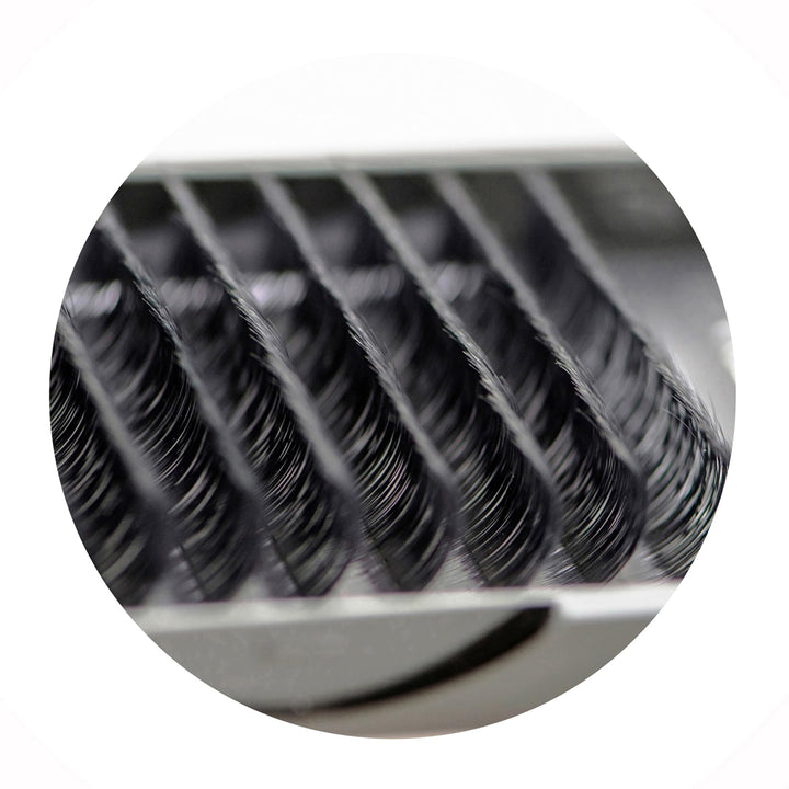 12MM : Eyelash Extensions 0.25mm Thickness B Curl Length 12mm Silk Mink Fake Eye Lashes In One Tray