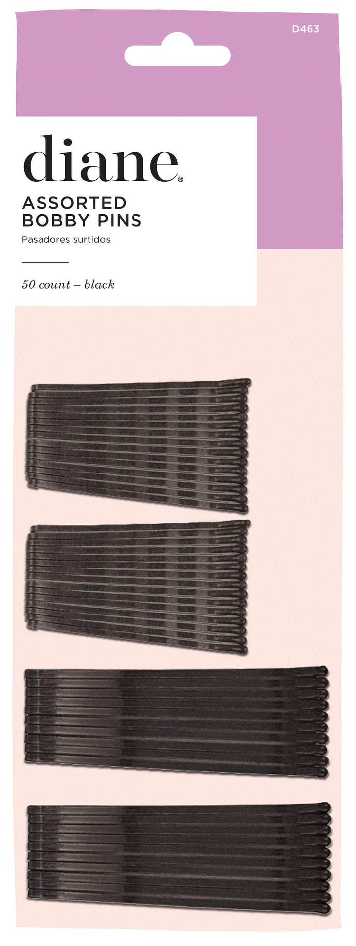 Combo Bob Pins, Black, 50 count