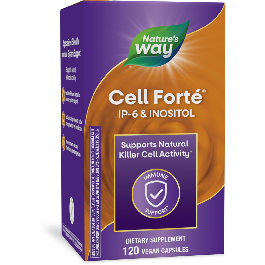 Nature's Way Cell Forté IP-6 & Inositol, Supports Natural Killer Cell Activity*, Immune Support*, Gluten-Free, Vegan, 120 Capsules (Packaging May Vary)