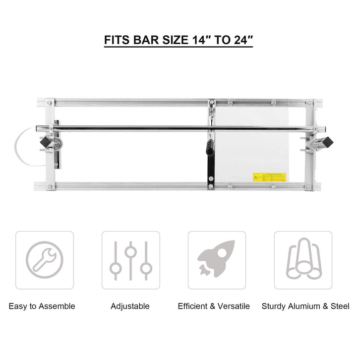 Portable Chainsaw Mill, 14 to 24 Inches Aluminum Steel Chainsaw Mill for Builders and Woodworker, Planking Milling Guide Bar and Wood Lumber Cutting Sawmill