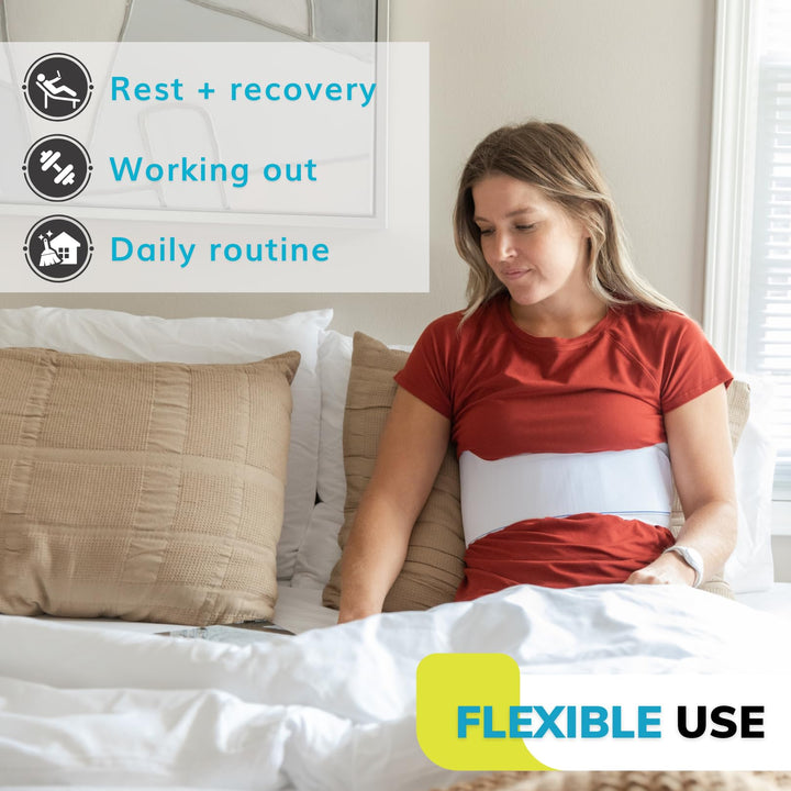 Rib Injury Binder Belt - Universal Broken Rib Brace for Men, Fractured, Cracked Ribs, Rib Cage Compression Wrap for Bruised Ribs Support, Sternum Injury Recovery (Fits 36”-58”)