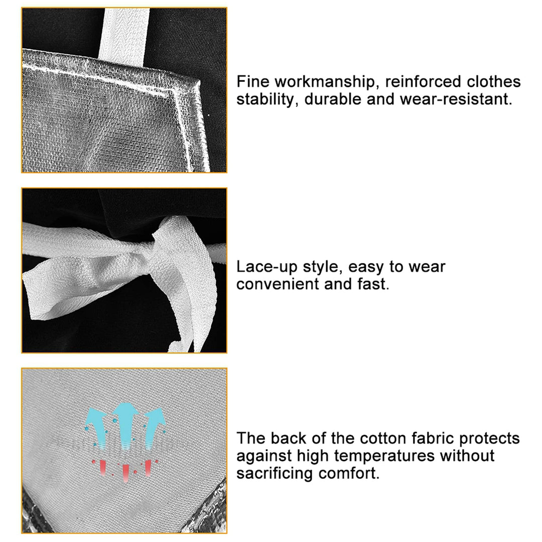 Heat Resistant Apron, Aluminum Foil Apron 1000°C Heat Resistant Apron High Temperature Resistant Working Apron