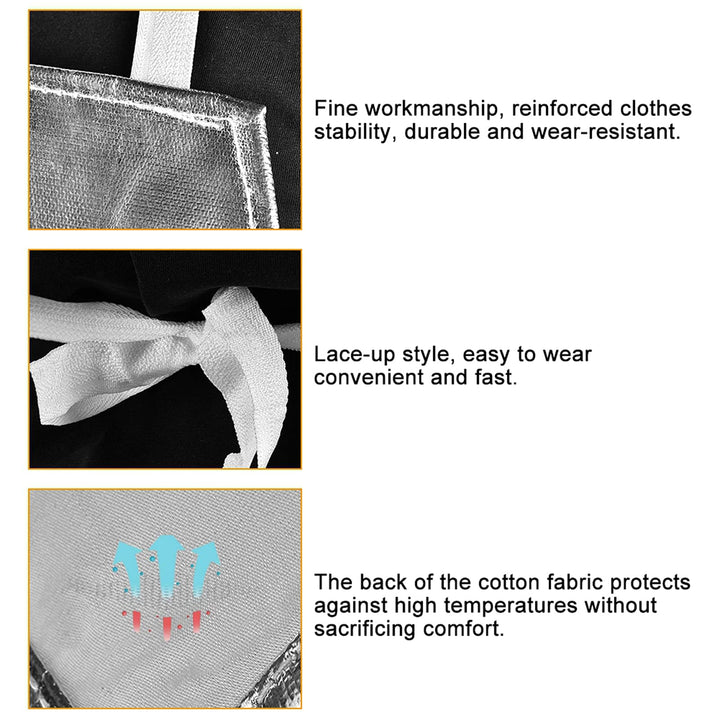 Heat Resistant Apron, Aluminum Foil Apron 1000°C Heat Resistant Apron High Temperature Resistant Working Apron