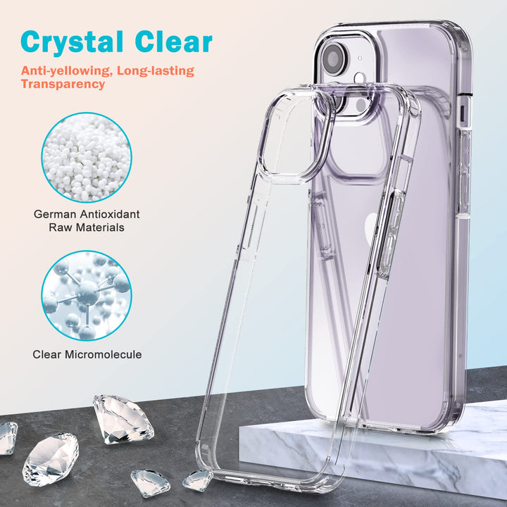 Designed for iPhone 11 Case 6.1-inch, Not Easy Yellowing Shockproof Protective Phone Case for iPhone 11, Heavy Duty Bumper Shell Anti-Scratch Cover Clear