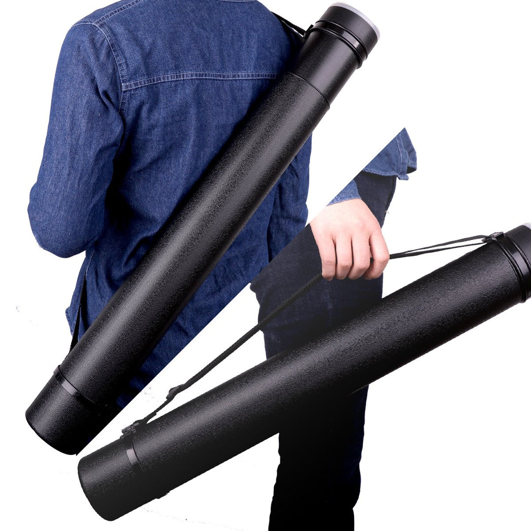 Poster Documents Storage Tube 24-40 Extendable for Artworks, Blueprints, Drafting and Scrolls Color Black