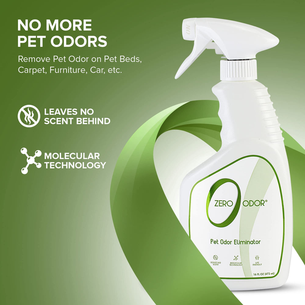- Pet Odor Eliminator for Strong Odor, Eliminate Air & Surface Odors – Patented Molecular Technology Best For Carpet, Furniture, Beds Smell Great Again (Over 400 Sprays Per Bottle)