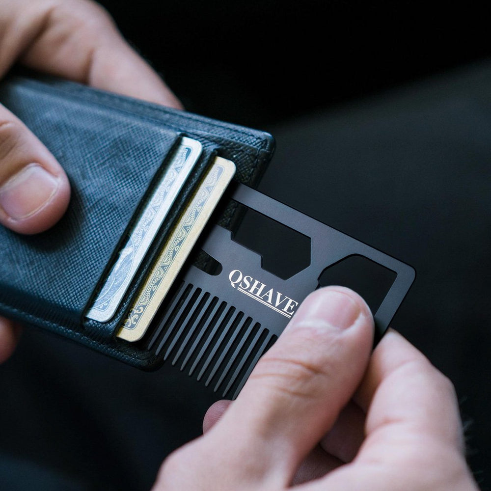 Multifunctional Utility Comb Fits in Your Wallet (Comb, Bottle Opener, Wrench, Screw Driver, Knife Blade breakaway)