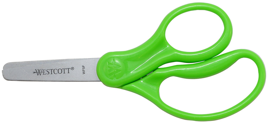 School Left and Right Handed Kids Scissors, 5-Inch, Blunt, Colors Vary (13130)