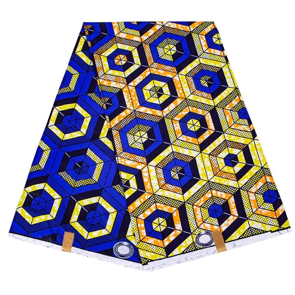 African Fabric 6 Yard Printed Wax Cloth African Ankara Fabric for Party Dress fp6258