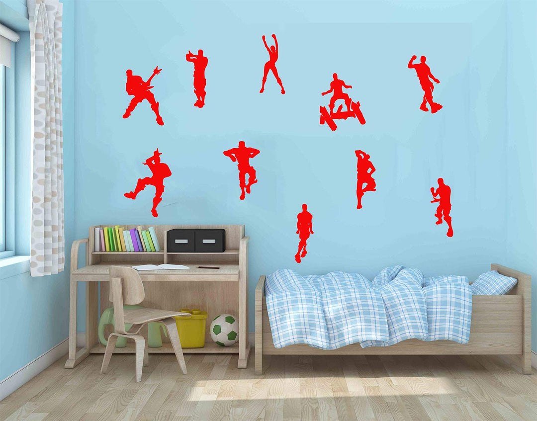 Game Wall Decal Wall Sticker Poster Floss Dancing Decal Nursery Boys Room Wall Vinyl Decal Game Stickers (Blue)