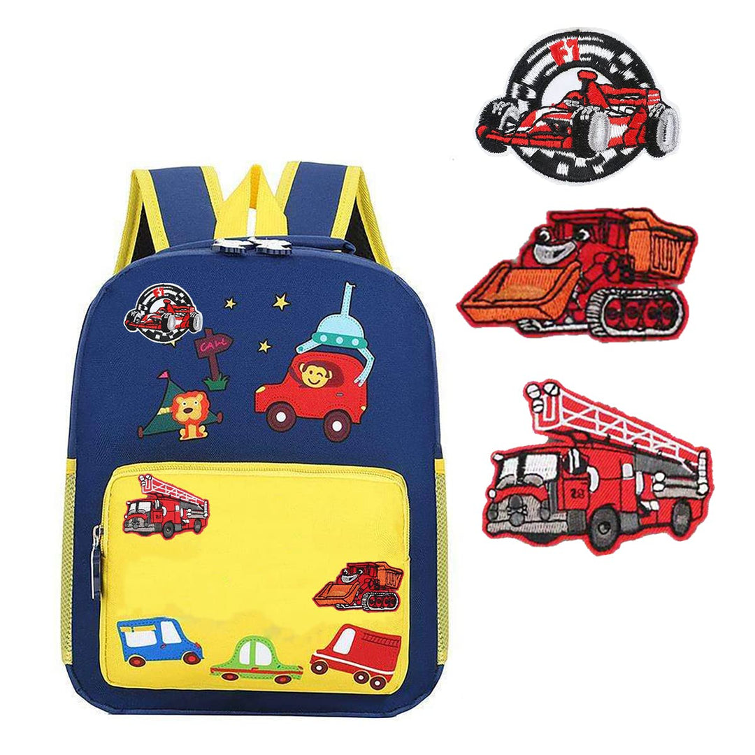 Cute Construction Vehicle Decoration Patches, DIY Car Patch Sets, Embroidery Stickers Sewing/Ironing Patches for Clothing, Jackets, Hat, Jeans, Backpacks-16pcs (Car)