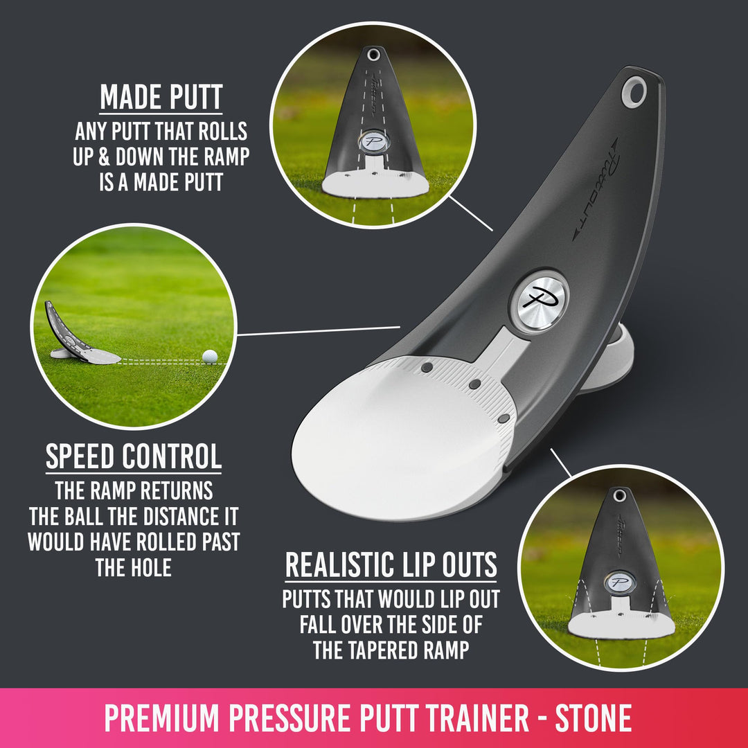 Premium Pressure Putt Trainer - Perfect Your Golf Putting (Stone)