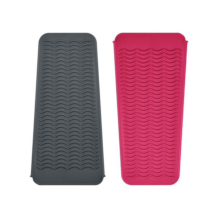 Silicone Heat Resistant Travel Mat Pouch for Hair Straightener,Crimping Iron,Hair Curling Iron,Hair Curling Wand,Flat Iron,Hair Waving Iron and Hot Hair Styling Tools (2 Pack)