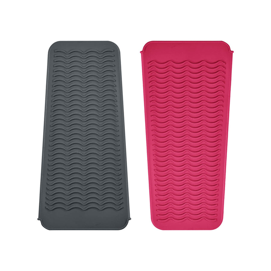 Silicone Heat Resistant Travel Mat Pouch for Hair Straightener,Crimping Iron,Hair Curling Iron,Hair Curling Wand,Flat Iron,Hair Waving Iron and Hot Hair Styling Tools (2 Pack)