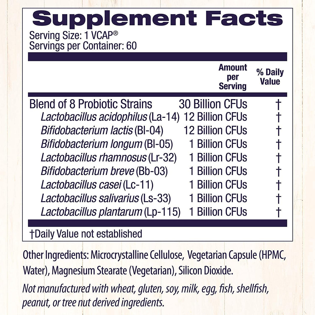 Probiotic 30 Billion CFUs - Shelf Stable Probiotics for Women and Men - Supports Gut Health - Probiotics for Digestive Health - 60 Veggie Capsules