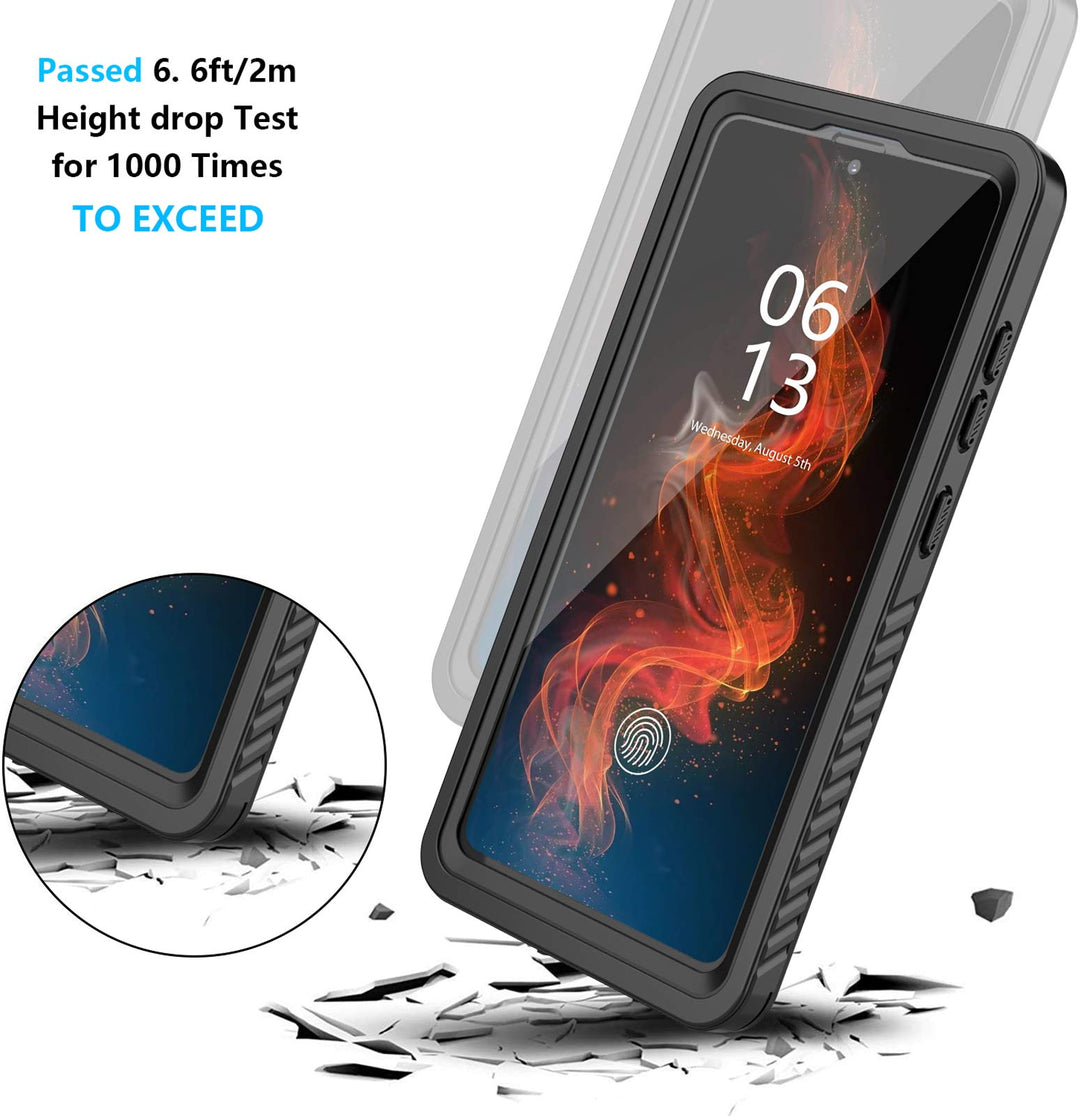 Waterproof Case for Samsung Galaxy S20 FE - Built-in Screen Protector, 360° Full Body Heavy Duty Protective Shockproof IP68 Underwater Case, Black